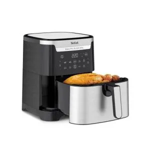 Dispozitiv pentru gătit sănătos Tefal EY801D15, Easy Fry XXL Flexcook, argintiu 2 în 1, 6,5 L (8 porții) / 1,5 kg, zone duble, prăjire perfectă, 8 programe automate