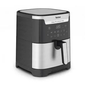 Dispozitiv pentru gătit sănătos Tefal EY801D15, Easy Fry XXL Flexcook, argintiu 2 în 1, 6,5 L (8 porții) / 1,5 kg, zone duble, prăjire perfectă, 8 programe automate