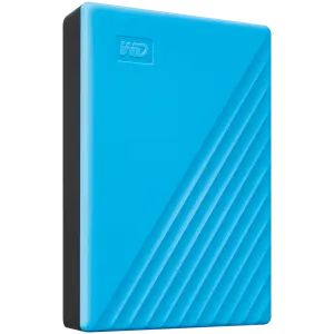 WD My Passport 4 TB taşınabilir HDD USB3.0 USB2.0 uyumlu Mavi Perakende
