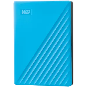 WD My Passport 4 TB taşınabilir HDD USB3.0 USB2.0 uyumlu Mavi Perakende