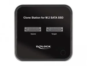 Delock M.2 Docking Station for 2 x M.2 SATA SSD with Clone function