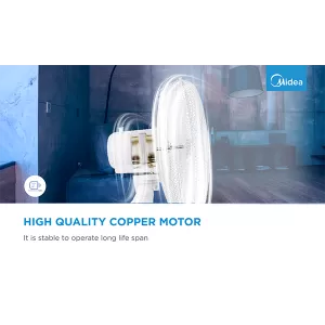Ventilator de masă, 40W, 40cm, 3 viteze, mecanic, nivel de zgomot: 50-60 dB, oscilație 80°, înclinare +24° -12°