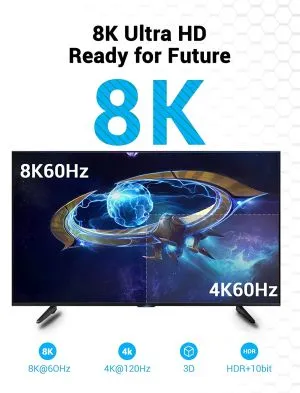 Vention HDMI v2.1 M / M 3m  - 8K Dolby Vision HDR - AANBI