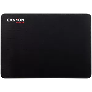 CANYON MP-4, Mouse pad,350X250X3MM,Multipandex,fully black with our logo (non gaming),blister cardboard