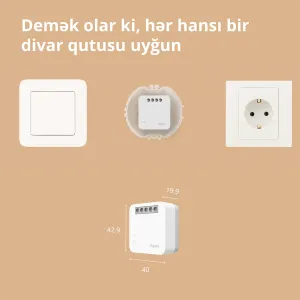Modul comutator unic Aqara T1 (cu neutru): Nr. model: SSM-U01; SKU: AU001GLW01