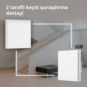 Comutator de la distanță fără fir Aqara H1 (bascul dublu): Model: WRS-R02; SKU: AR009GLW02
