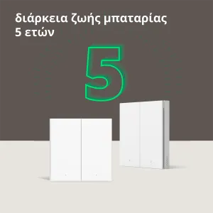 Comutator de la distanță fără fir Aqara H1 (bascul dublu): Model: WRS-R02; SKU: AR009GLW02