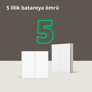Comutator de la distanță fără fir Aqara H1 (bascul dublu): Model: WRS-R02; SKU: AR009GLW02