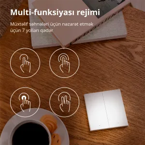 Comutator de la distanță fără fir Aqara H1 (bascul dublu): Model: WRS-R02; SKU: AR009GLW02