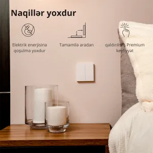 Comutator de la distanță fără fir Aqara H1 (bascul dublu): Model: WRS-R02; SKU: AR009GLW02