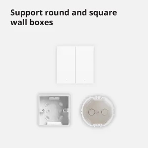 Aqara Smart Wall Switch H1 (cu neutru, basculant dublu): Model: WS-EUK04; SKU: AK074EUW01