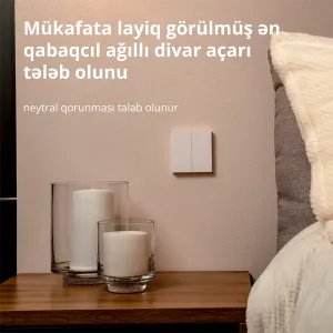 Aqara Smart Wall Switch H1 (cu neutru, basculant dublu): Model: WS-EUK04; SKU: AK074EUW01