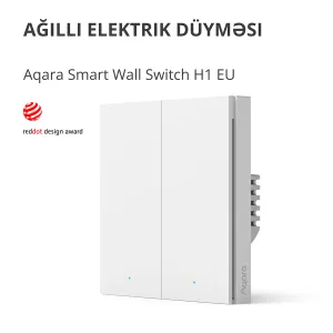 Aqara Smart Wall Switch H1 (cu neutru, basculant dublu): Model: WS-EUK04; SKU: AK074EUW01