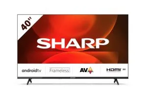 Television Sharp 40FH2EA, 40" LED Android TV, FULL HD 1920x1080 Frameless, DVB-T/T2/C/S/S2, Active Motion 400, 1,000,000:1, Speaker 2x8W, Dolby Digital, Dolby AC-4, Google Assistant , Chromecast Built-in, 2xHDMI, CI+, USB, Wi-Fi, BT, LAN, Video/Audio inpu