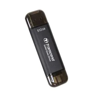 Hard disk Transcend 512 GB, SSD extern, ESD310C, USB 10 Gbps, tip C/A, negru