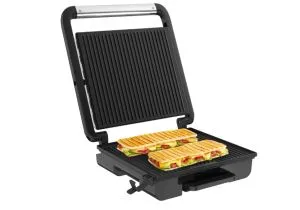 Barbecue Tefal GC242D38, Electric Inicio Grill , 2000 W, Thermostat 3 levels, Non-stick coating, Inox / Black