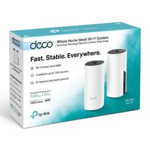 Router wireless TP-Link Deco M4, AC1200, 2.4/5 GHz, 300 - 867 Mbps, Gigabit, 2 buc. într-un set
