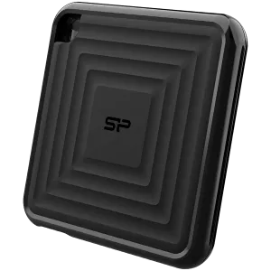 Silicon Power PC60 1TB Portable SSD SATAIII USB 3.2 Gen2 (Type-C) Portable SSD, R/W: up to 540MB/s; 500MB/s, Black