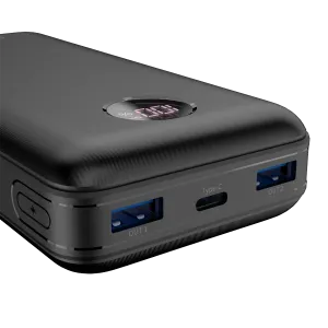 CANYON PB-2002 Power bank 20000mAh baterie Li-poli, intrare tip C 5V3A,9V2A,18W, ieșire tip C: 5V3A,9V2.2A,12V1.5A,20W, ieșire USBA1/USBA2:5V3A,5V/4,5A ,4.5V/5A,9V2A,12V1.5A,22.5W147.5*69*28.6mm, 0.437g, cablu tip C, negru