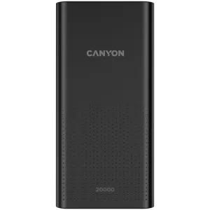 CANYON PB-2001, Power bank 20000mAh Li-poly battery, Input 5V/2A , Output 5V/2.1A(Max), 144*69*28.5mm, 0.440Kg, Black