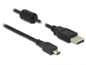 Cablu DeLock, USB-A tată - USB-B tată, USB 2.0, 2 m, Negru
