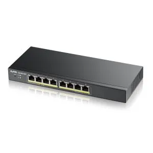 Switch ZyXEL GS1900-8HP, 8 porturi GbE L2 PoE Smart Switch, 802.3at, desktop, fără ventilator, 70 W