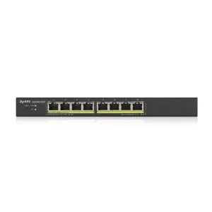 Switch ZyXEL GS1900-8HP, 8 porturi GbE L2 PoE Smart Switch, 802.3at, desktop, fără ventilator, 70 W