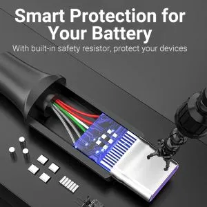 Vention USB 3.1 Type-C / USB 2.0 AM - 2.0M Black 5A Fast Charge - CORBH