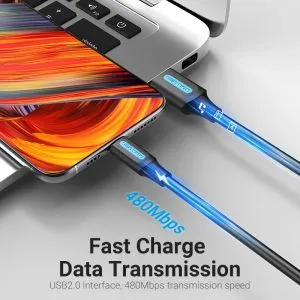 Vention USB 3.1 Type-C / USB 2.0 AM - 2.0M Black 5A Fast Charge - CORBH