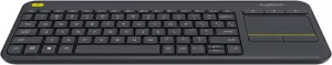 Tastatură Logitech Wireless Touch K400 Plus, neagră