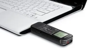 Recorder Sony ICD-PX470, 4GB, stereo, slot pentru card de memorie micro SD, Direct USB, negru