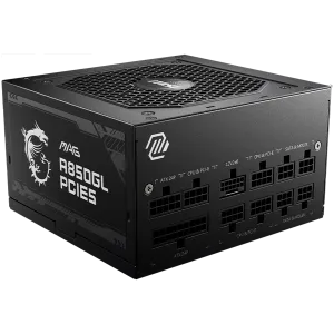 MSI MAG A850GL PCIE5, 600W, 80 Plus Gold, 120mm Ventilator cu rulment dinamic fluid, Protecții: OCP/OVP/OPP/OTP/SCP, Dimensiuni: 150mmx140mmx86mm, 5 ani garanție