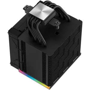 DeepCool AK500 Digital, CPU Air Cooler, 1x120mm FK120 PWM FDB Fan, Digital Display, ARGB, TDP 240W, 5 Heatpipes, Black, LGA2066/2011-v3/2011/1700/1200/115x, AMD AM5/AM4, 127x117x160 mm(LxWxH), 3Y, R-AK500-BKADMN-G