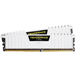 CORSAIR DDR4, 3200MHz 16GB 2x8GB Dimm, Unbuffered, 16-18-18-36, XMP 2.0, Vengeance LPX White Heatspreader, Black PCB, 1.35V, for SKL