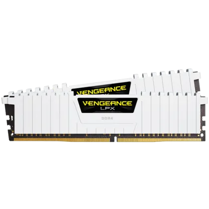 CORSAIR DDR4, 3200MHz 16GB 2x8GB Dimm, Unbuffered, 16-18-18-36, XMP 2.0, Vengeance LPX White Heatspreader, Black PCB, 1.35V, for SKL