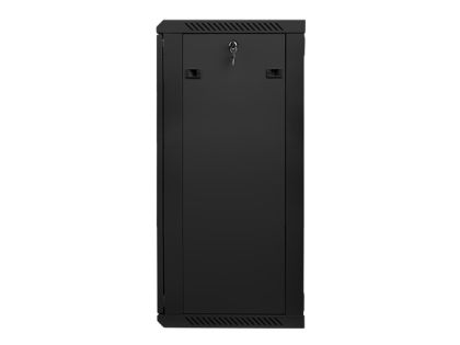 Комуникационен шкаф Lanberg rack cabinet 19" wall-mount 22U / 600x450 for self-assembly (flat pack), black