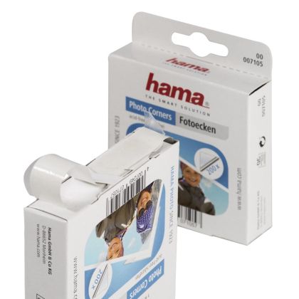 Hama Photo Corner Dispenser, special offer, 07108, 2x500 corners, double pack