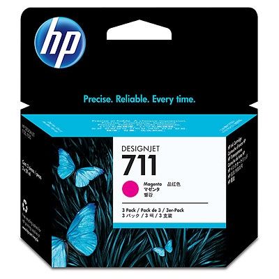 Consumabile HP 711 pachet de 3 cartușe de cerneală magenta de 29 ml