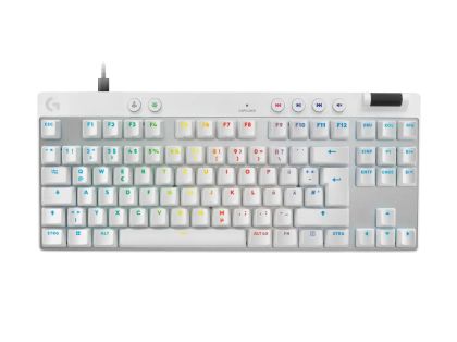 Logitech G Pro X Rapid TKL Mechanical Gaming Keyboard - White, magnetic-analog switch