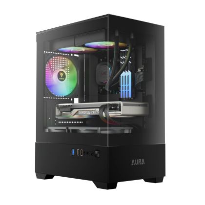 Gamdias Case mATX - AURA GC9M - 3 x 120 mm A-RGB, Tempered Glass