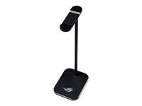 Suport metalic pentru căști de gaming ASUS ROG cu picioare ferme din cauciuc, înălțime de 27,5 cm