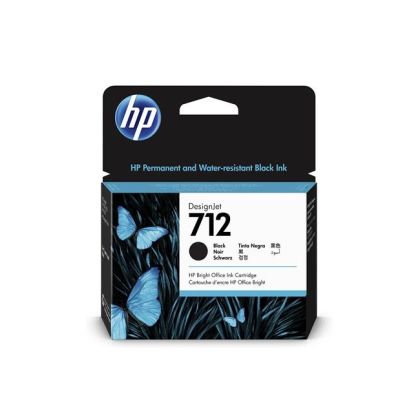Cartuș consumabil de cerneală neagră HP 712 de 38 ml