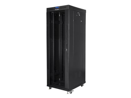 Комуникационен шкаф Lanberg rack cabinet 19" free-standing 37U/800x1000 (flat pack) with glass door lcd black v2