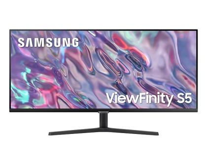 Monitor Samsung 34S50GC, 34" VA, 100 Hz, 5 ms GTG, 3440x1440, 300 cd/m2, 3000:1, HDR 10, AMD FreeSync, PBP, Eye Saver, Flicker Free, Display Port 1.2, 2x, HDMI Jack pentru căști 178°/178°, negru