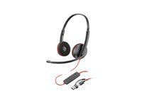 HP Poly Blackwire 3220 Stereo USB-C Headset +USB-C/A Adapter