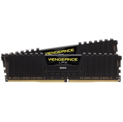 Corsair DDR4, 3600MHz 16GB 2 x 8GB DIMM, fără tampon, 18-22-22-42, 1R, XMP 2.0 Vengeance LPX Black, 1.35V, EAN:0840006612971