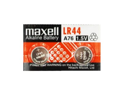 Baterie microalcalina buton LR-44 /AG13/ 2 buc. 1,55 V în ambalaj MAXELL