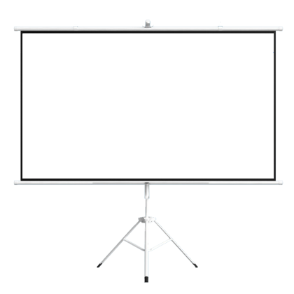 Screen on stand ESTILLO 244 x 183 cm, 120", white, with black frame, 4:3, 11 kg