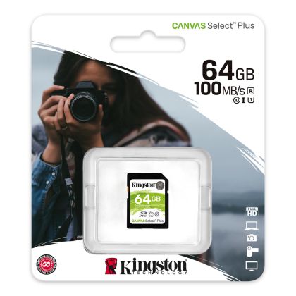 Карта памет Kingston Canvas Select Plus SD, 64GB