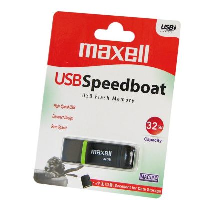 USB stick MAXELL Speedboat, USB 2.0, 32GB, Black